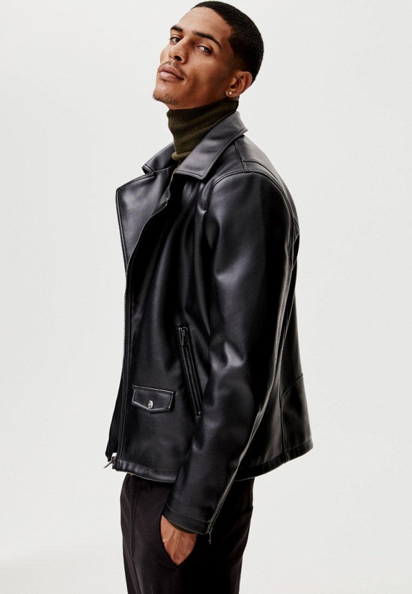 

Куртка кожаная Pull&Bear, Черный