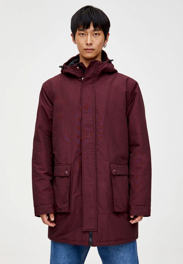 

Куртка утепленная Pull&Bear, Бордовый