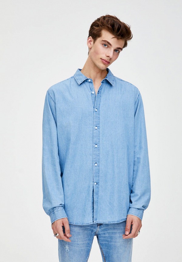 

Рубашка джинсовая Pull&Bear, Голубой