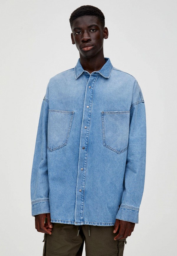 

Рубашка джинсовая Pull&Bear, Голубой