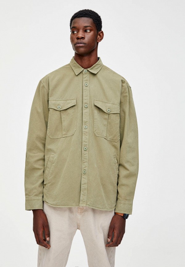 

Рубашка Pull&Bear, Хаки