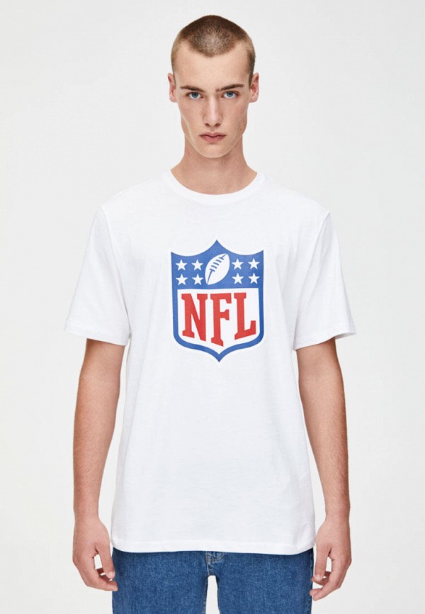 

Футболка Pull&Bear, Белый, NFL