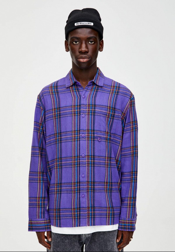 

Рубашка Pull&Bear, Фиолетовый