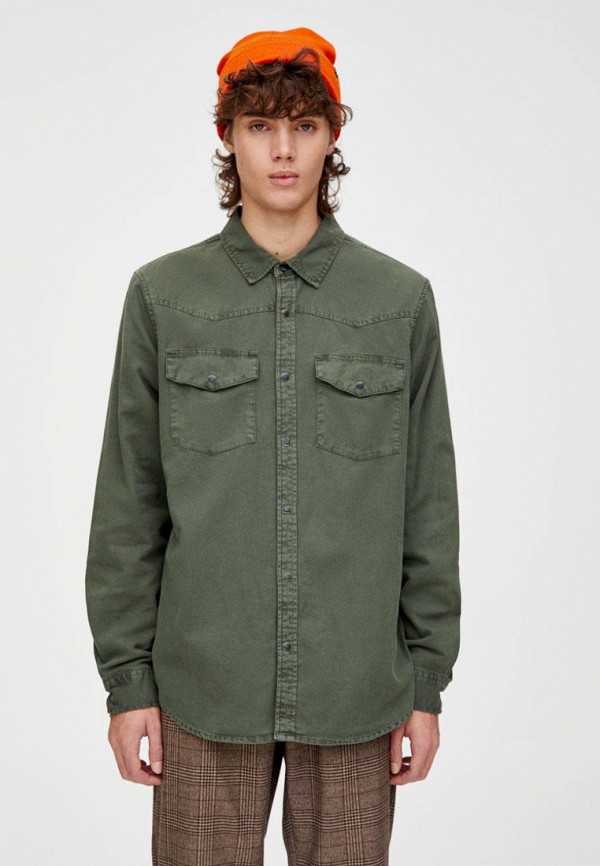 

Рубашка Pull&Bear, Хаки