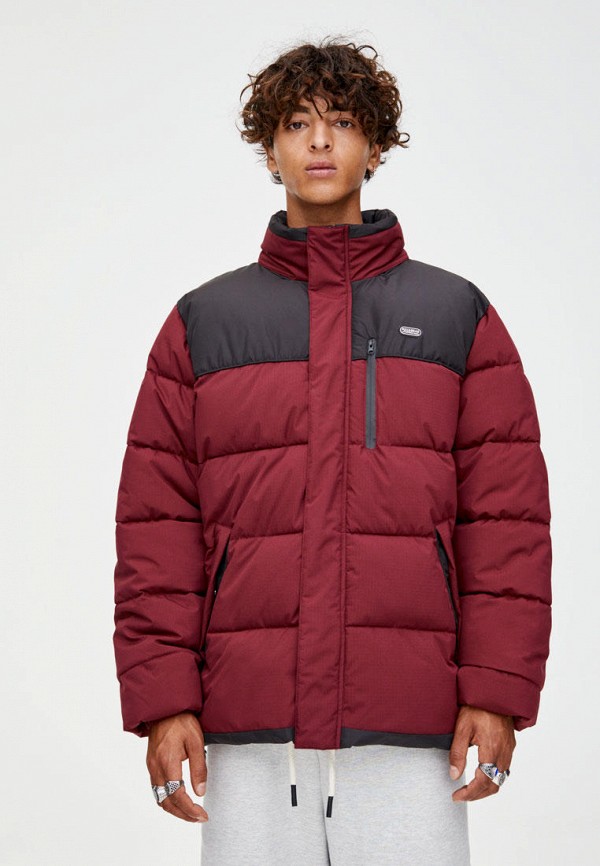 

Куртка утепленная Pull&Bear, Бордовый