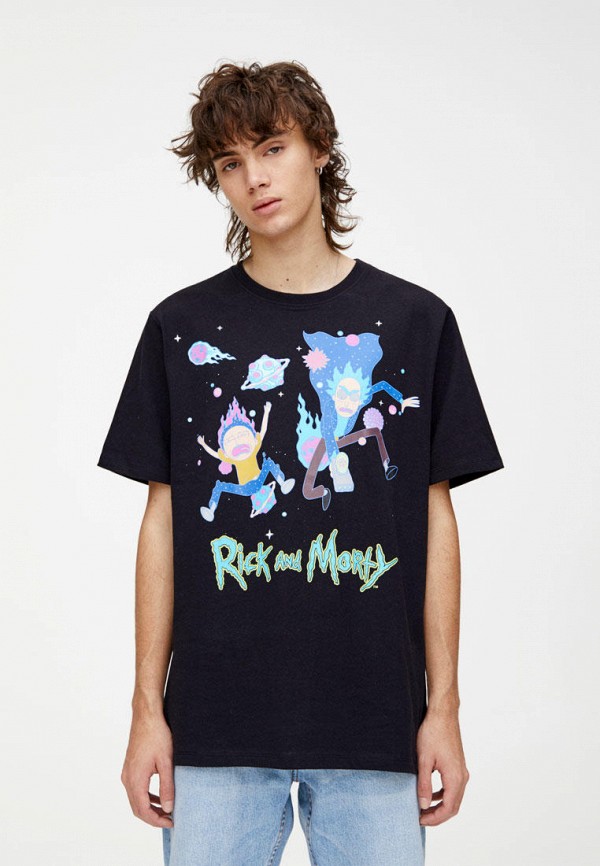 

Футболка Pull&Bear, Черный, RICK & MORTY