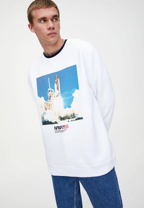 

Свитшот Pull&Bear, Белый, NASA
