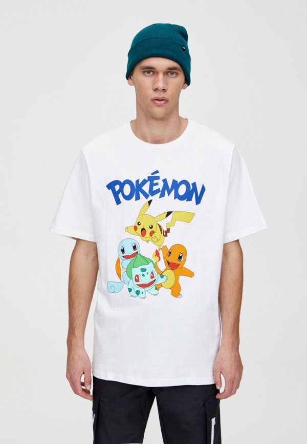 

Футболка Pull&Bear, Белый, POKEMON