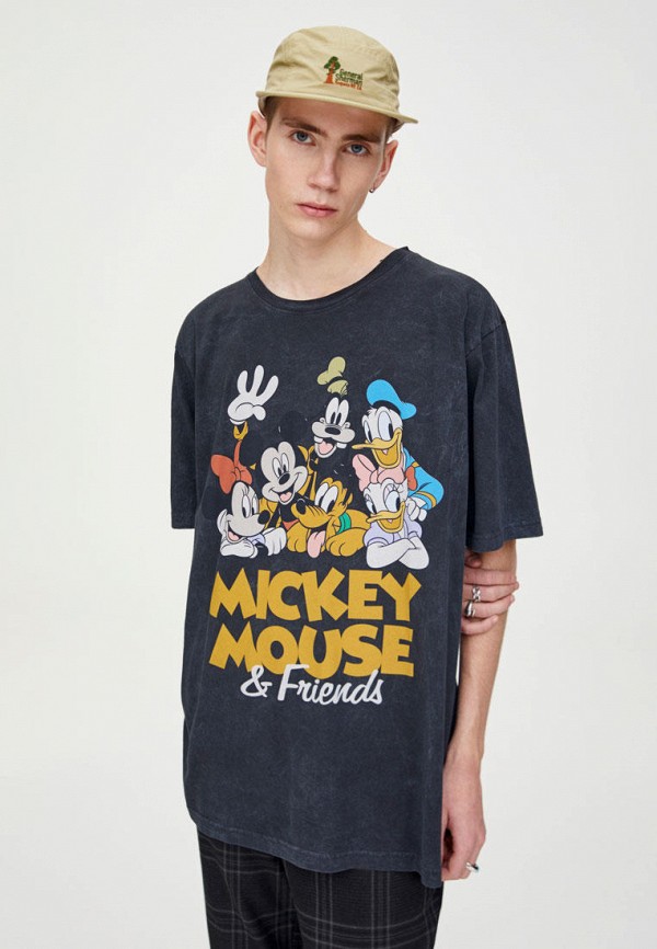 

Футболка Pull&Bear, Черный, DISNEY