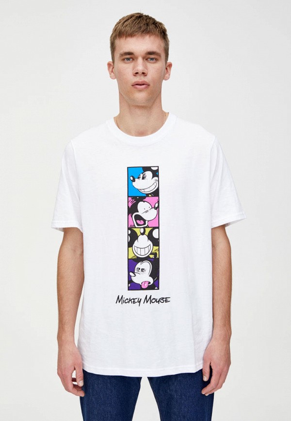 

Футболка Pull&Bear, Белый, DISNEY