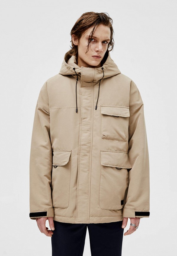 

Куртка утепленная Pull&Bear, Бежевый