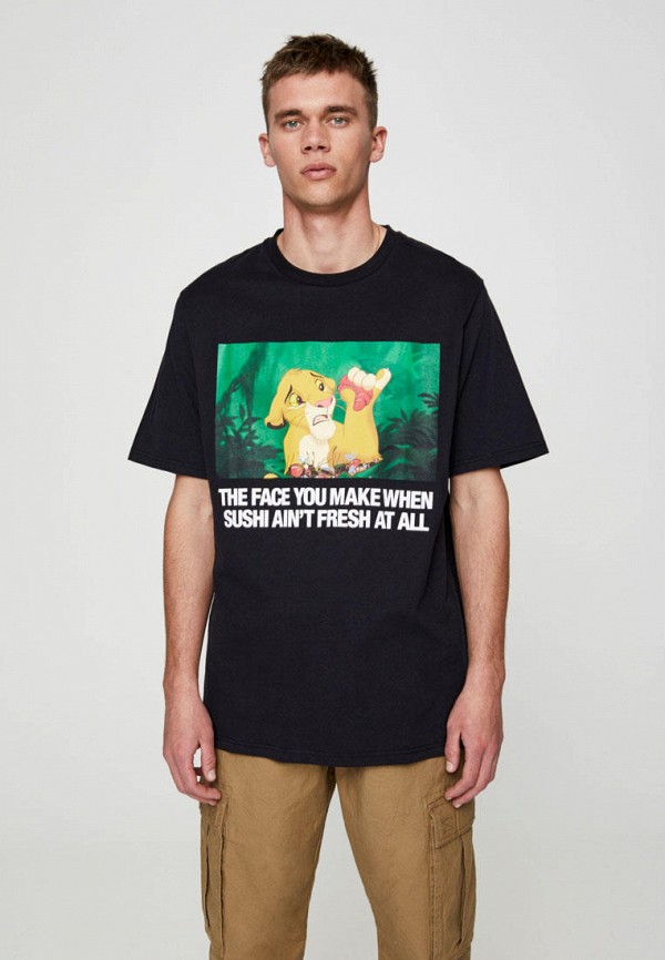 

Футболка Pull&Bear, Черный, REY LEON