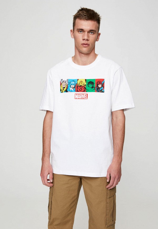 

Футболка Pull&Bear, Белый, MARVEL