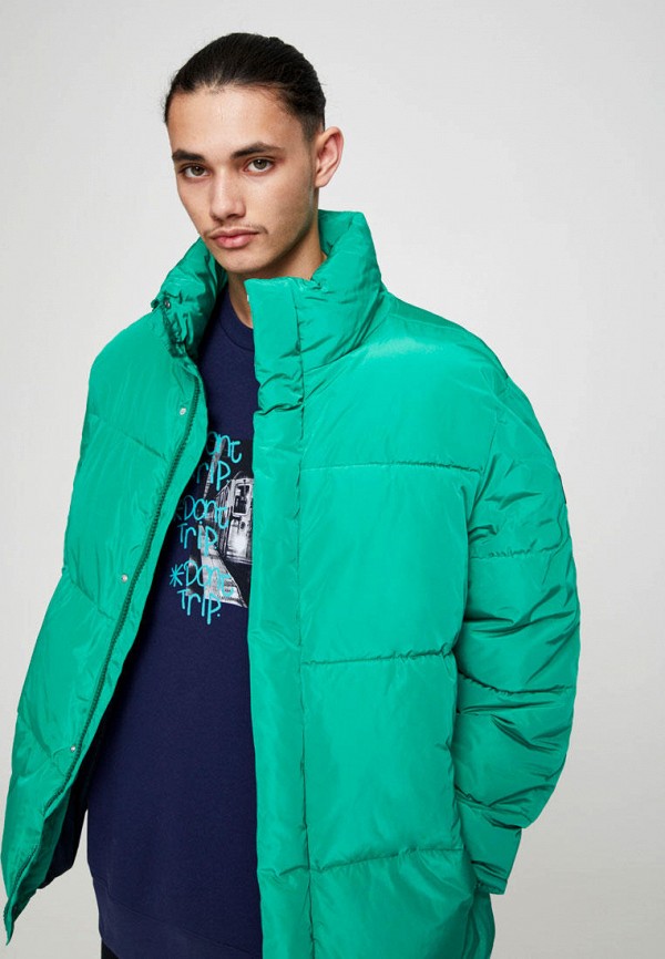 

Куртка утепленная Pull&Bear, Бирюзовый