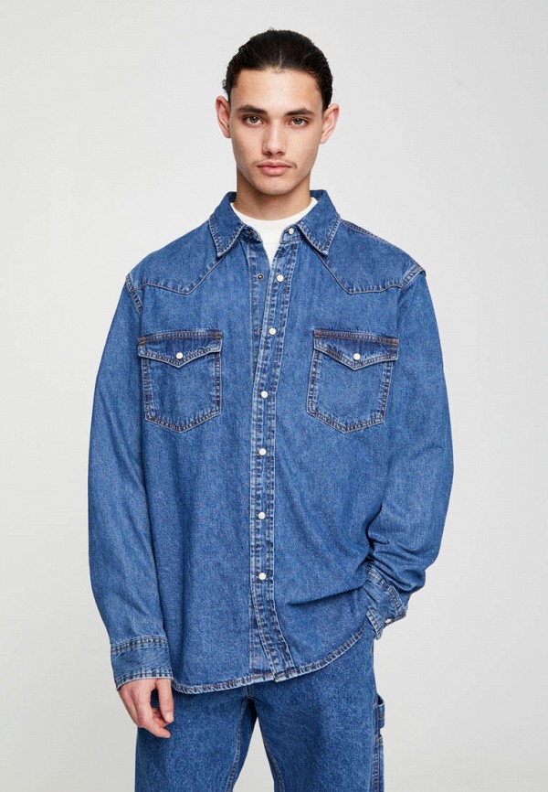 

Рубашка джинсовая Pull&Bear, Синий