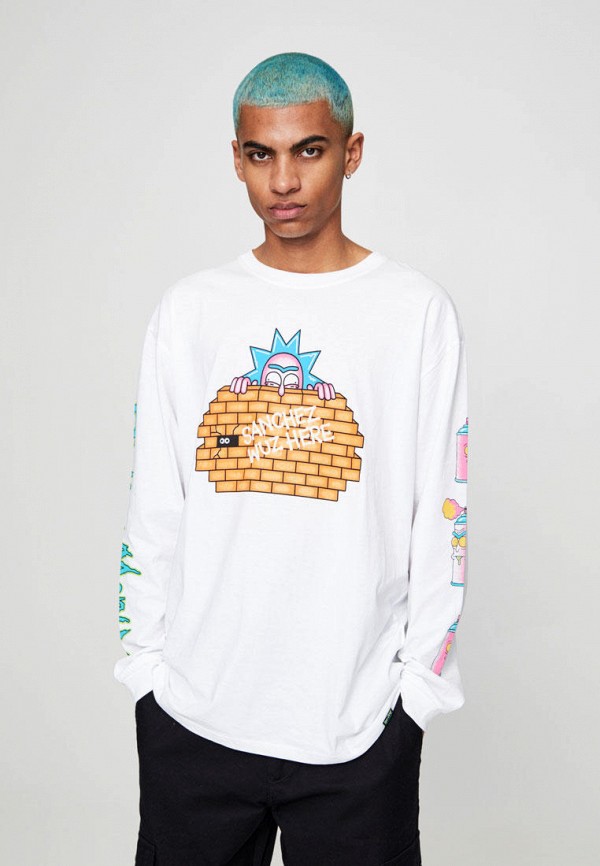 

Лонгслив Pull&Bear, Белый, RICK & MORTY
