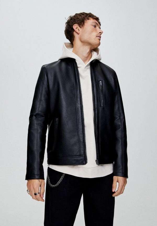 

Куртка кожаная Pull&Bear, Черный