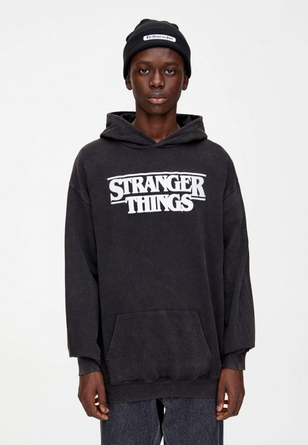 

Худи Pull&Bear, Черный, STRANGER THINGS 3