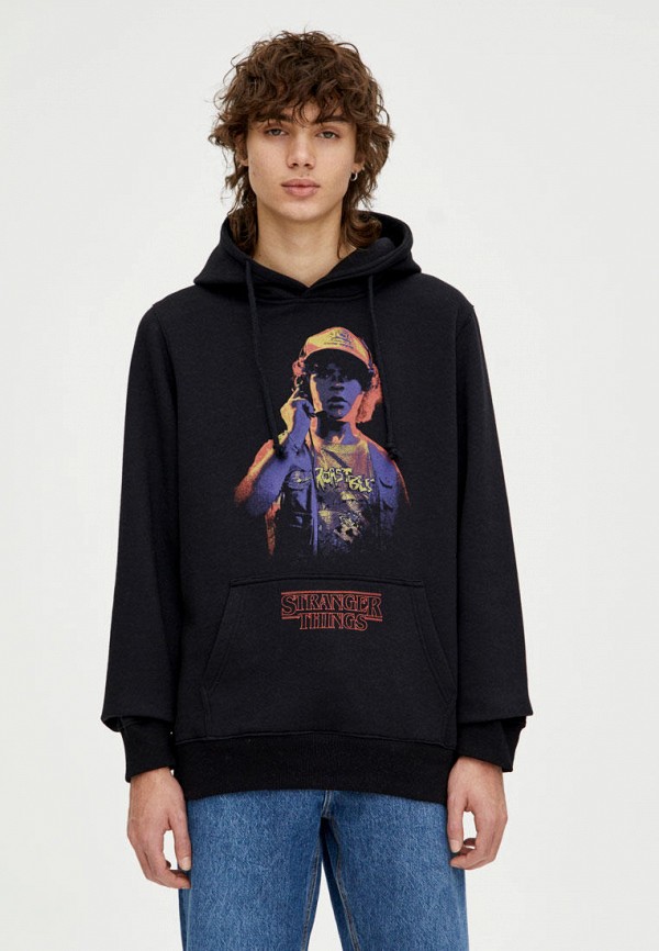 

Худи Pull&Bear, Черный, STRANGER THINGS 3