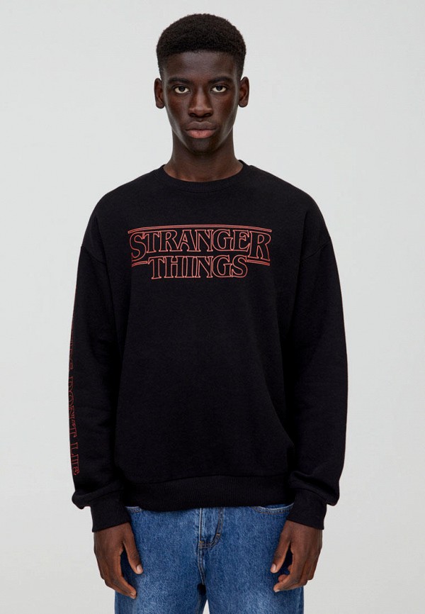 

Свитшот Pull&Bear, Черный, STRANGER THINGS 3