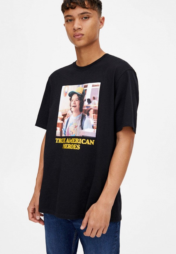 

Футболка Pull&Bear, Черный, STRANGER THINGS 3
