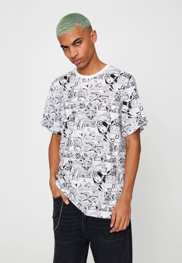 

Футболка Pull&Bear, Белый, MARVEL