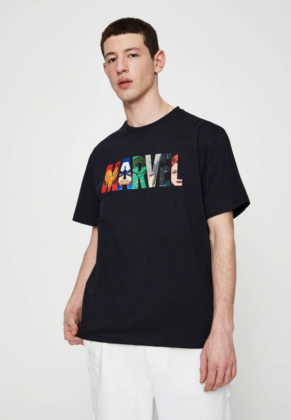 

Футболка Pull&Bear, Черный, MARVEL, Join Life