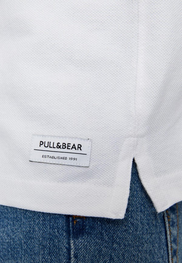 Поло Pull&Bear цвет белый  Фото 5