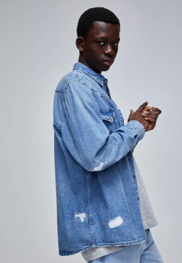 

Рубашка джинсовая Pull&Bear, Синий