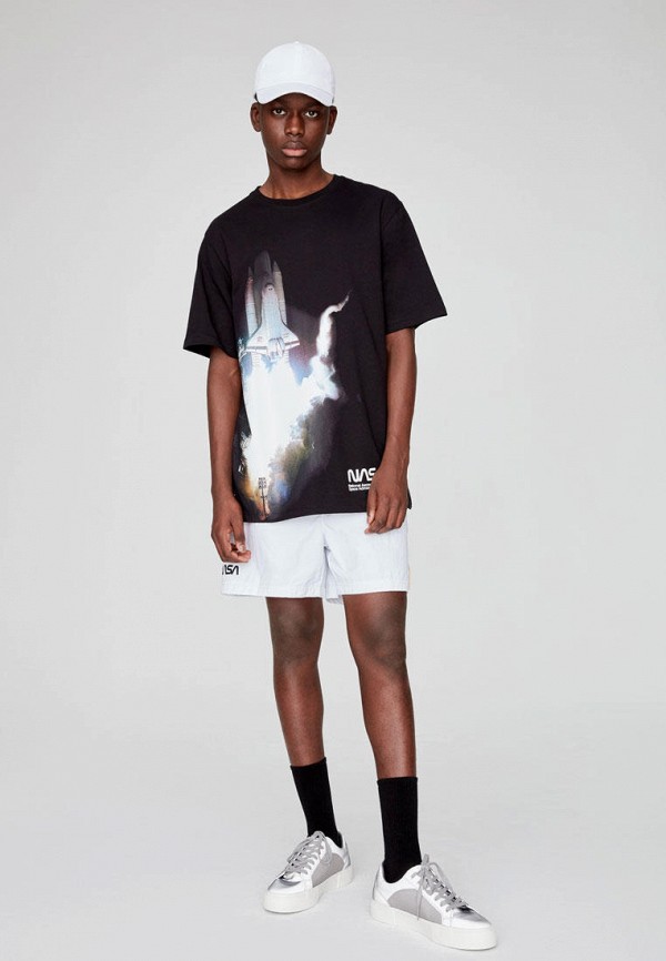 

Футболка Pull&Bear, Черный, NASA