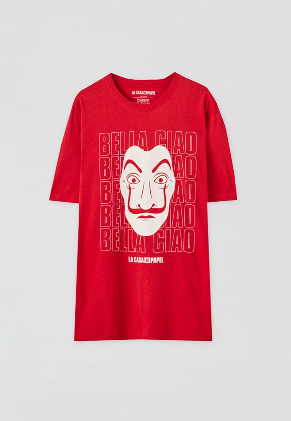 

Футболка Pull&Bear, Красный, LA CASA DE PAPEL, Join Life