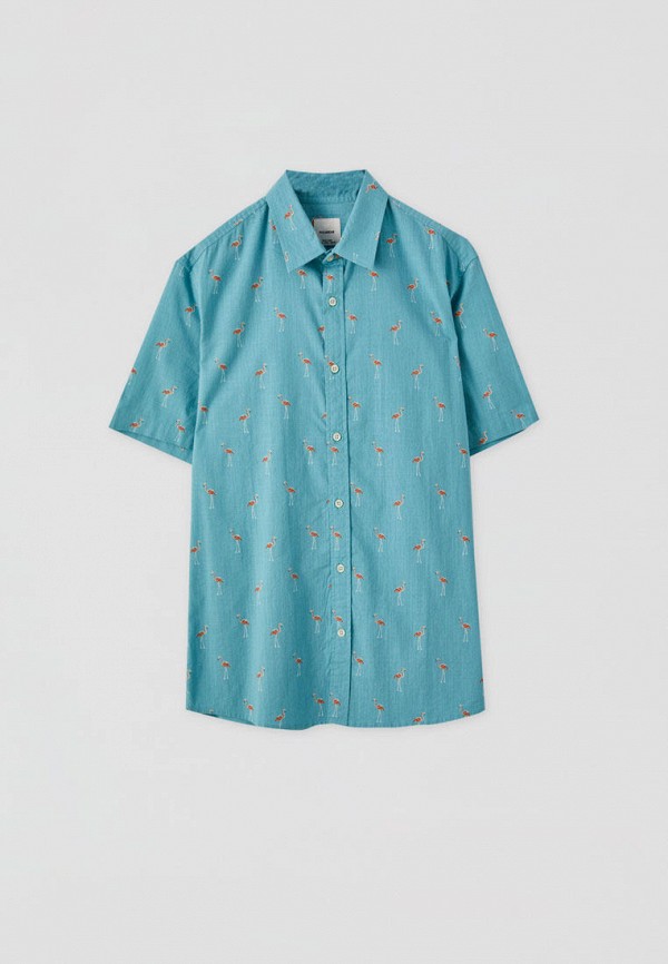 

Рубашка Pull&Bear, Голубой, Join Life