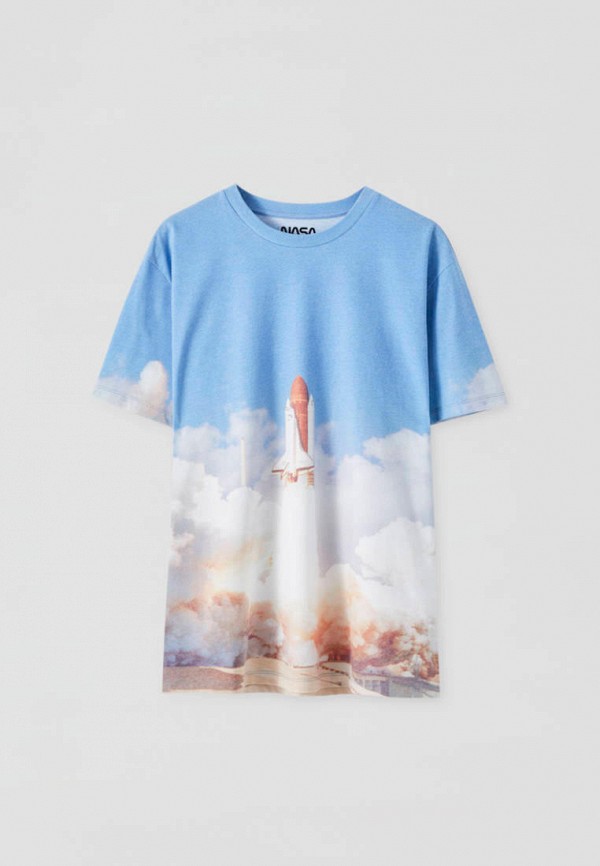 

Футболка Pull&Bear, Голубой, NASA