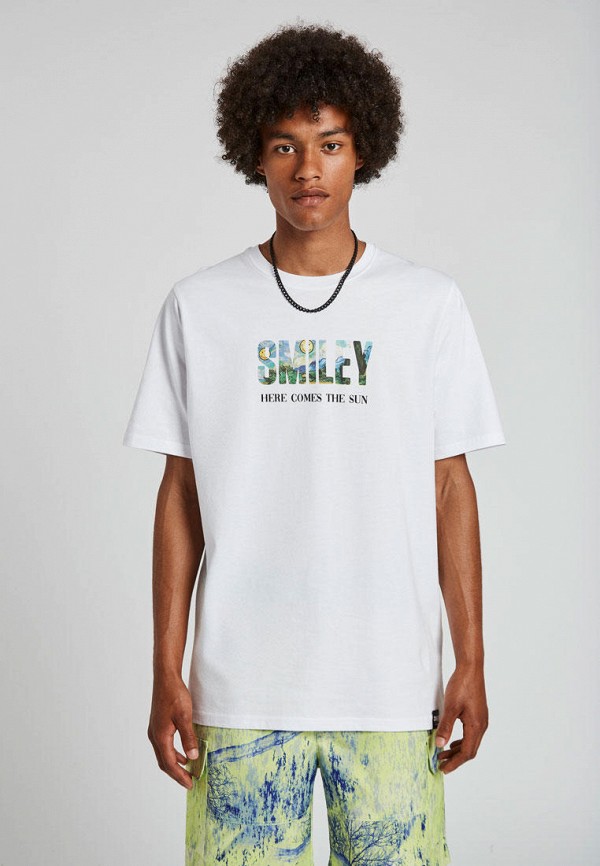 

Футболка Pull&Bear, Белый, SMILEY