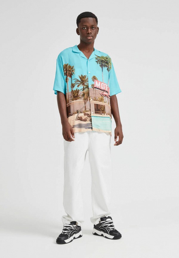 

Рубашка Pull&Bear, Бирюзовый