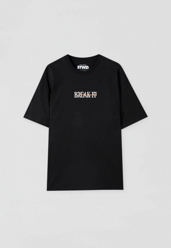 

Футболка Pull&Bear, Черный, Join Life
