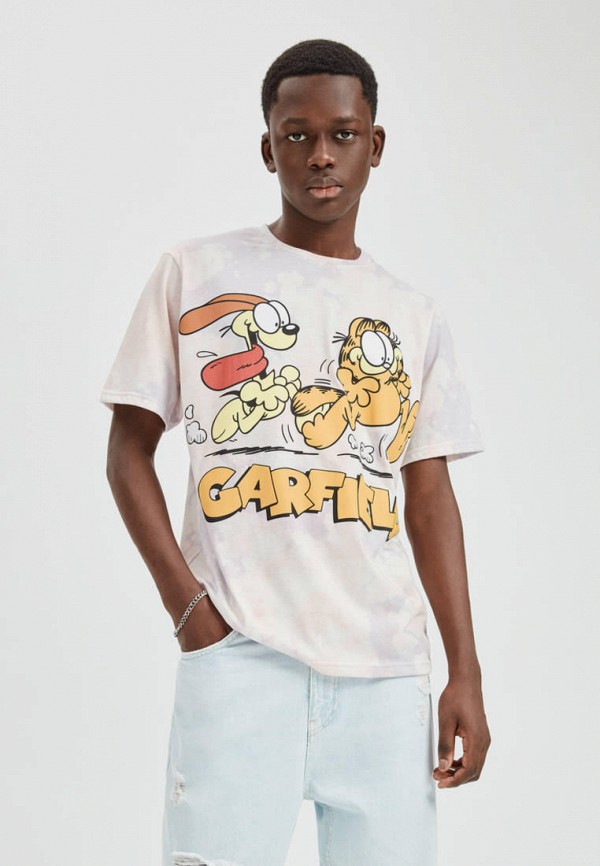 

Футболка Pull&Bear, Бежевый, GARFIELD