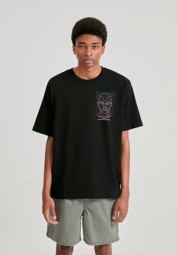 

Футболка Pull&Bear, Черный, Join Life