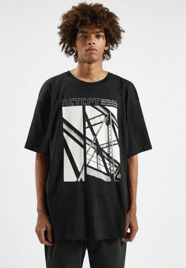 

Футболка Pull&Bear, Черный, Join Life