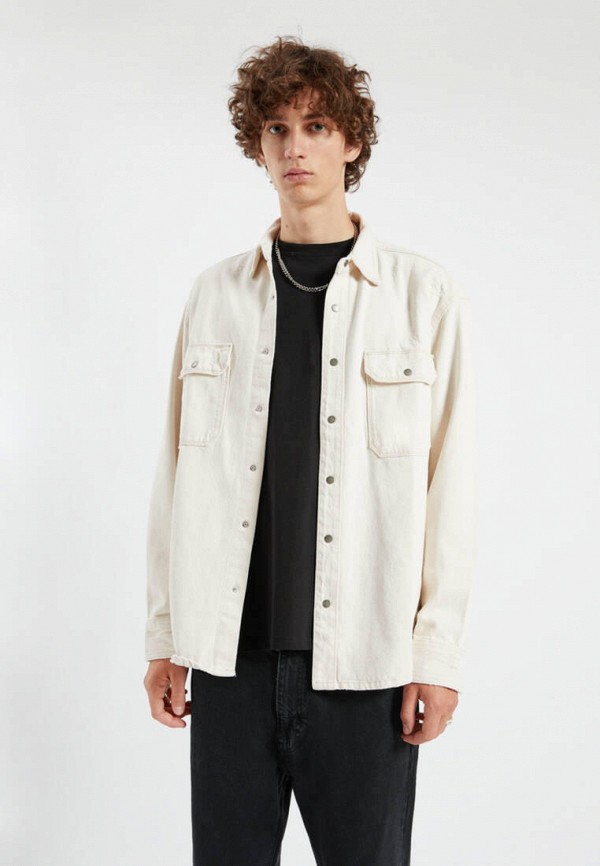 

Рубашка джинсовая Pull&Bear, Бежевый