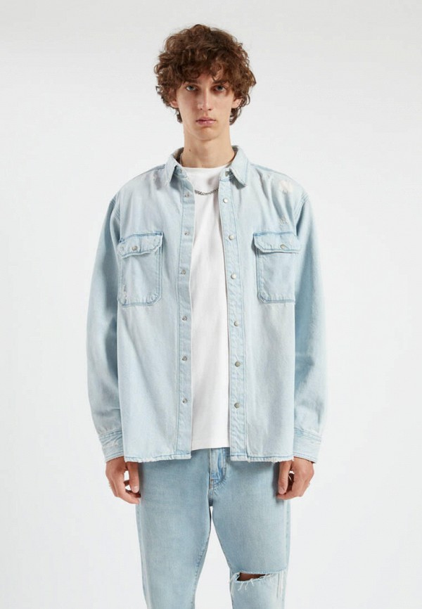 

Рубашка джинсовая Pull&Bear, Голубой
