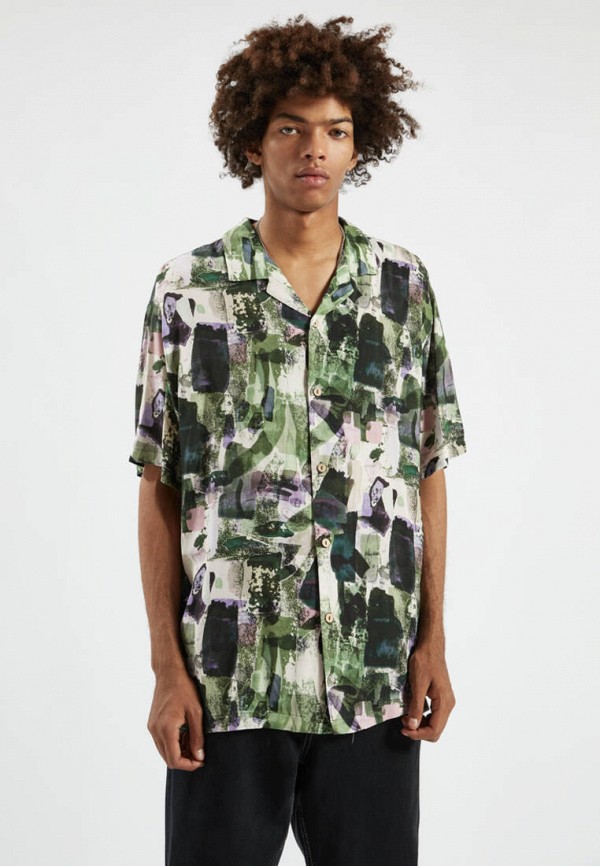 

Рубашка Pull&Bear, Зеленый, Join life