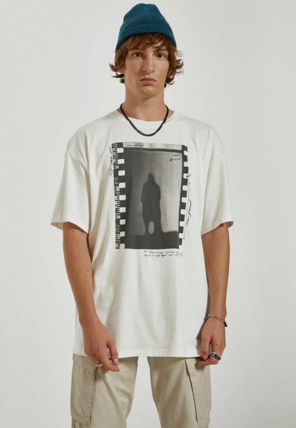 

Футболка Pull&Bear, Белый, Join Life