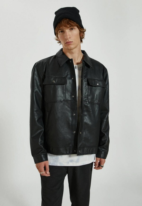 

Куртка кожаная Pull&Bear, Черный