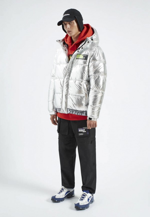 

Куртка утепленная Pull&Bear, Серебряный
