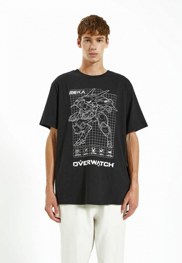 

Футболка Pull&Bear, Черный, BLIZZARD, Join Life