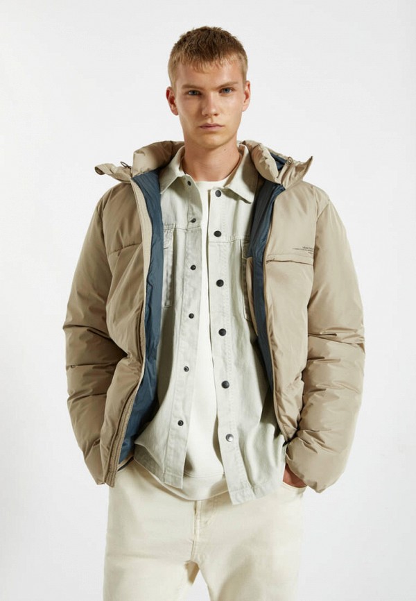 

Куртка утепленная Pull&Bear, Бежевый
