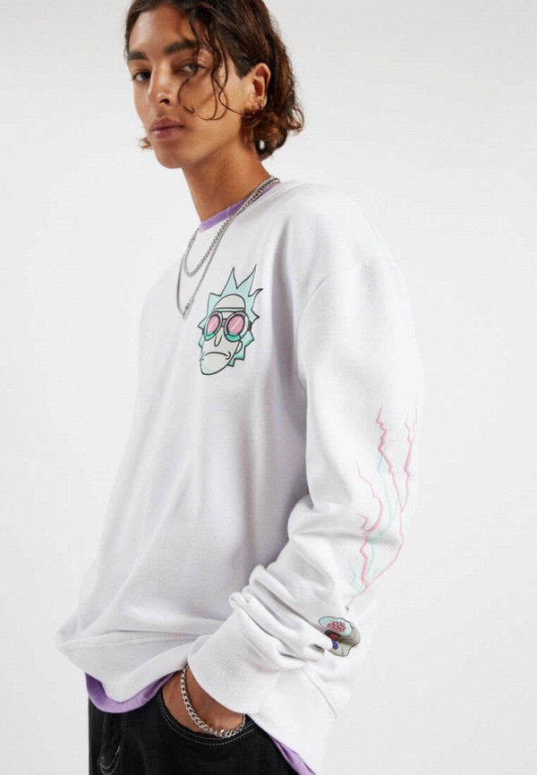 

Свитшот Pull&Bear, Белый, RICK & MORTY