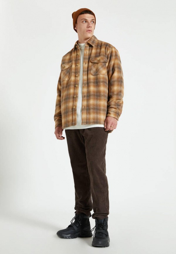 Рубашка Pull&Bear цвет коричневый  Фото 2