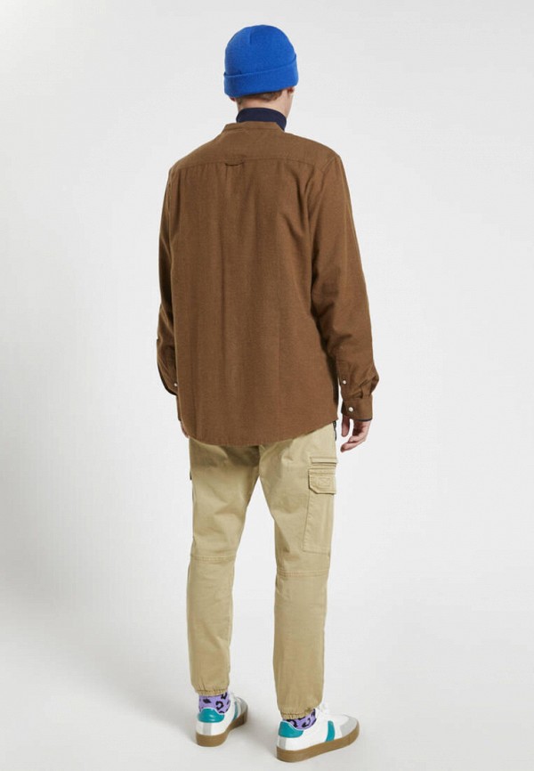Рубашка Pull&Bear цвет коричневый  Фото 3